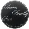 Vintge ZGallery Set Of 7 Deadly Sins Mingling Plates, Holds Wine Glass And Appetizers, Box 9.75' Diam.