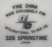 47 Pcs International Silver Fine China Set '326 Springtime' Tableware