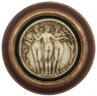 Fabulous Vintage Carved Marble Disk Of The Three Graces Mounted In A Round Gold Gilt Frame, 17' Diam. (OD)