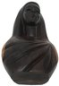 Carved Wooden Statue Of Black Madonna, Signed Jorge Luis 1995 Sancti Spiritus Cuba Talla Directa Guayacan