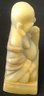 Antique Carved Soapstone Happy Budda, 2-3/8'W X 1-3/8'D X 3-18'H