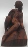 Vintage Carved Wooden Log Of Reclining Nude Female, 15.25'W X 5.5'D X 9.5'H
