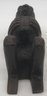 Vintage African Carved Wooden Tribal Statue Of Nude Kneeling Woman 2.5'W X 4'D X 11.5'H