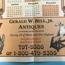 2000 Calendar Broadsheet For Gerald W Bell Jr Antiques, Falmouth, Maine
