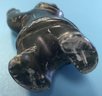 Very Old Inuit Carved Stone Eskimo, 2-1/4'W X 1-1/12'D X 3-14'H