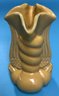 Vintage NILOAK Pottery Yellow Winged Victory Vase, 3.5' Diam. X 6.75'H