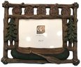 Newer Home Decor Standing 6' X 4' Picture Frame With 'CABIN' Embossed And Canoe & Paddle. 9' X 8'