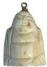 Two (2) Carved Ivory Hotei Buddah Pendants, Largest 1.W X 1.25'H