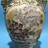 Large Antique Chinese Moriage Vase With Winged Dragon Handles, 8' Diam. X 10'W X 15.5'H