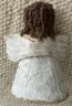 2 Pcs Figurines - Stoneware Angel 4.25' Diam X 7.25'H And Willow Tree Woman Reading Bible 'Wisdom'