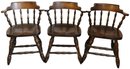 Lot Of 3 Matching Bosun's Side Arm Chairs By Hale Furniture Of Vermont