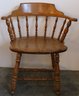 3 Pcs Lot Of 3 Wooden Captain Side Chairs With Arms By S. Bent & Bros, Gardner, MASS