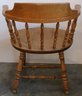 3 Pcs Lot Of 3 Wooden Captain Side Chairs With Arms By S. Bent & Bros, Gardner, MASS