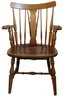 Single Bucks County Wild Cherry Wood  Brace Back Arm Chair By Monitor Furniture Co., Solid
