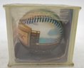 Vintage New Stock Fenway Park Unforgettaball! Printed Baseball In Acrylic Case, WIth Original Cellophane Wrap