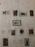 Lot Of Stamps & Related Items - Child's Album, Stock Book, Framed Items Etc.