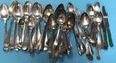 8 Lbs Vintage Silver Plated Flatware, Various Patterns And Pieces
