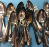 8 Lbs Vintage Silver Plated Flatware, Various Patterns And Pieces