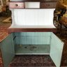 Antique Very Unusual 2-Door, 2-Drawer Dry Sink With Shelf And Drawers Above, 43' X 19' 55'H