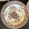 Antique Early Victorian Brownfield Staffordshire Ching Too Pattern Brown Transferware