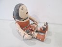 Vintage Native American Josephine Arquero Conchiti Signed Pottery Figure Of Woman With Children