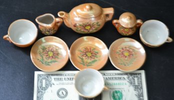 9 Pcs Vintage Japanese Lusterware Tea Set