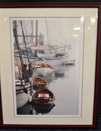 20thC Artist Proof, Signed Frame Photo 'Waiting To Sail', By Neil Troost, 26'W X 32'H