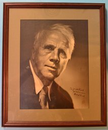 1941 Poet Robert Frost Autographed Photo With Personal Note To Cousin Joseph Frost, 15'W X 18.5'H