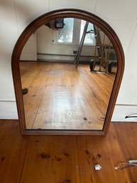 Antique Mahogany Arched Mirror, 24' X 31'H