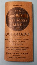 1906 Rand McNally Vest Pocket Map Of Colorado