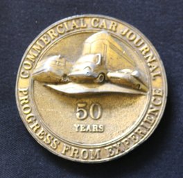 Paperweight Celebrating The 50th Anniversary Of The Commercial Car Journal Magazine