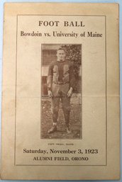 1923 Football Program University Of Maine Vs Bowdoin College