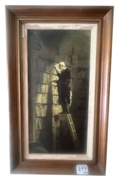 Older Frame & Matted Print 'The Bookworm' BY Karl Spitzweg, 10.25' X 17.25'