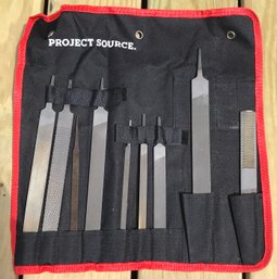 9 Pcs Project Source Files And Rasps In Roll Up Case
