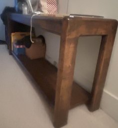 Contemporary Sofa Table With Lower Shelf, 60' X 16' X 26.5'H