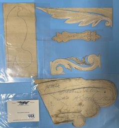 John Haley Bellamy Miscellaneous Paper Carving Patterns, Shown In The 1961 Peabody Museum Special Exhibition