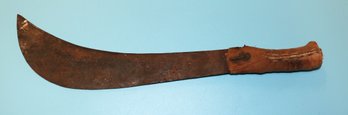 Vintage Curved Blade Knife - Leather Handle