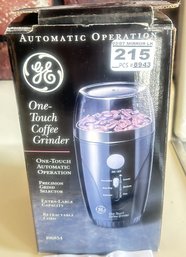 GE One-Touch Coffee Grinder Automatic Operation