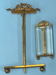 2 Pcs Similar French Victorian Louis XVI Photo Frame Easels, Smaller With Beveled Glass, 4'H