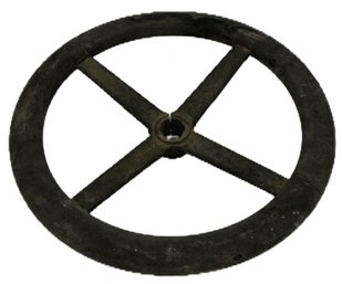Antique Cast Iron Car Steering Wheel, 15' Diam.