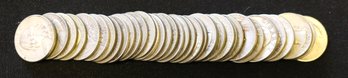 Roll Of 40 Washington Silver Quarters - Mixed Dates - Average Circulated - Some Are Better Than Average