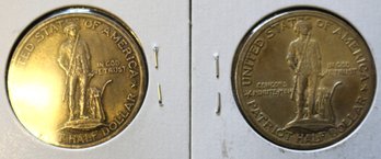 Two 1925 Lexington US Silver Commemorative Half Dollars