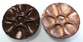 Pair Of Seafood - In - Shell - Serving Dishes