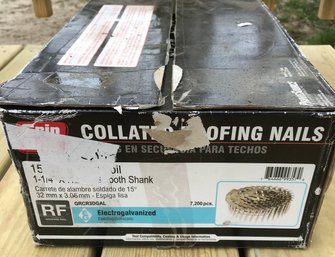 New Full Box Grip Rite Collated Roofing Nails For Nail Gun, 15' Wire Weld Coil, 1-1/4' X .120' - Smooth Shank