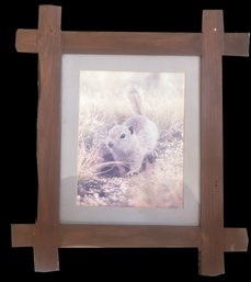 Arts & Crafts Style Frame With Ltd Ed 24/75  Picture Of Prairie Dog, 15.75' X 17.75'H, Pen Signed 'Place'