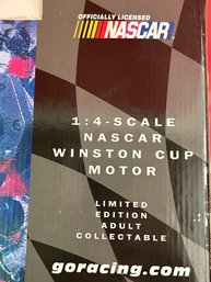 LARGE Vintage 2002 NASCAR Ltd Ed 1:4 Scale Winston Cup Motor In Original Box, 22'x 15' X 10.5'H