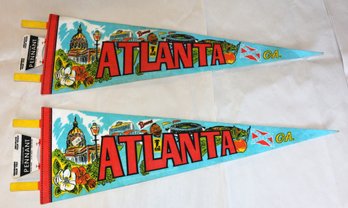 Two Atlanta Georgian Souvenir Pennants