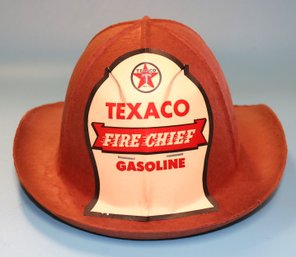 Vintage 1950's Child's Texaco Fire Chief Gasoline Helmet