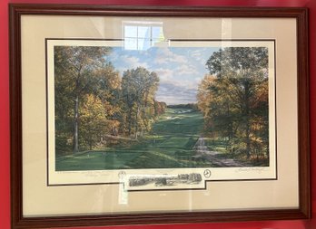 Large Dbl Matted Framed Print 4th Hole Black Course Bethpage State Park, Farmingdale, NY, 37.25' X 27.25'