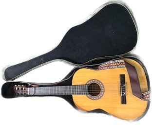 Vintage Castilla 6-String Acoustical Guitar With Strap & Case, 441' X 15' X 5.5'H
